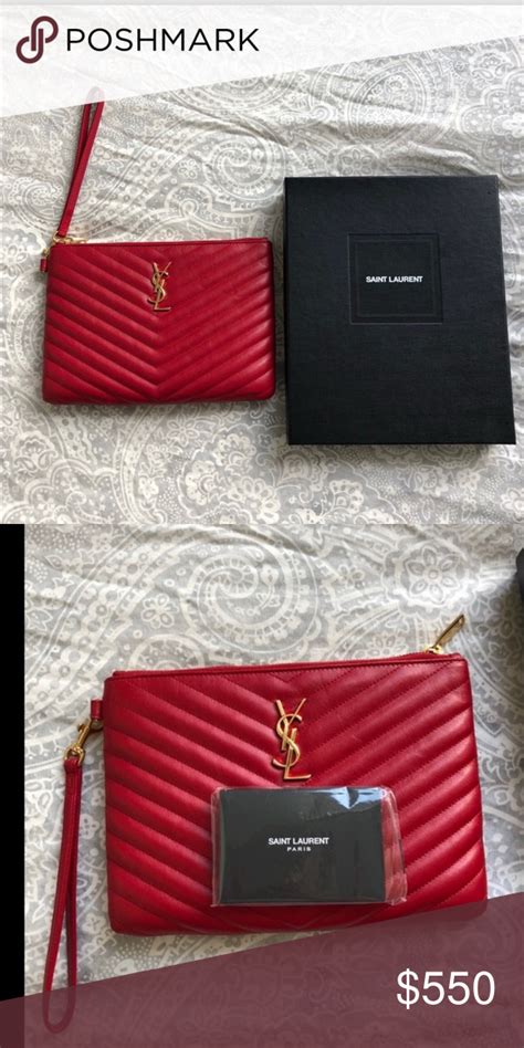 ysl red wristlet|ysl bag outlet.